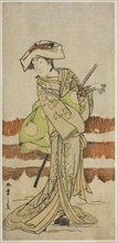 The Actor Onoe Kikugoro I as Tonase in the Play Kanadehon Chushin Nagori no Kura..., c. 1780. Creator: Shunsho.