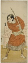 The Actor Ichikawa Danjuro V as Abe no Sadato in the Play Oshu Adachi ga Hara, Performed..., c.1777. Creator: Shunsho.