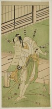The Actor Otani Hiroji III as a White Fox Disguised as Ukishima Daihachi in the Play..., c. 1770. Creator: Shunsho.