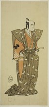 The Actor Bando Mitsugoro I as Soga no Juro Sukenari (?) in the Play Shuen Soga..., c. 1768. Creator: Shunsho.