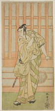 The Actor Nakamura Nakazo I as Kudo Saemon Suketsune (?) in the Play Sakai-cho..., c. 1771. Creator: Shunsho.
