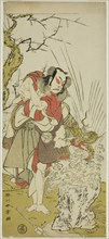 The Actor Nakamura Juzo II as Yushichi (?) in the Play Keisei Momiji no Uchikake (?)..., c. 1772. Creator: Shunsho.