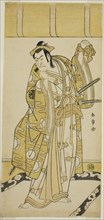 The Actor Nakamura Nakazo I as Nagao Terutora in the Play Kuruma-gakari Tekuda no..., c. 1783. Creator: Shunsho.