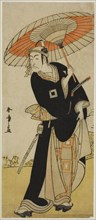 The Actor Ichikawa Danjuro V as Hanakawado no Sukeroku in the Play Nanakusa Yosooi... c. 1782. Creator: Shunsho.