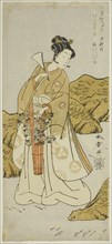 The Actor Ichikawa Monnosuke II as Shira-giku, a Temple Page, In the Play Haru wa Soga..., c. 1772. Creator: Shunsho.