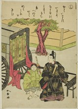 Shi, from the series "Tales of Ise in Fashionable Brocade Pictures (Furyu nishiki-e...c. 1772/73. Creator: Shunsho.