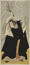 The Actor Nakamura Nakazo I as the Thunder God, an Incarnation of Kan Shojo, in the Play..., c.1780. Creator: Shunsho.