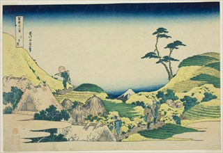 Lower Meguro (Shimo Meguro), from the series "Thirty-six Views of Mount Fuji..., Japan, c1830/33. Creator: Hokusai.
