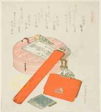 Farewell Gift for the Horse (Uma no Senbetsu), from the series "A Selection of..., Japan, 1822. Creator: Hokusai.