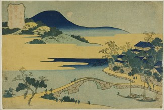 Evening Moon at Izumizaki (Izumizaki yagetsu), from the series “Eight Views of Ryukyu..., c. 1832. Creator: Hokusai.