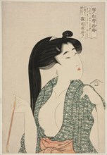 Pipe, from the series Ten Types in the Physiognomic Study of Women..., Japan, 1802/03. Creator: Kitagawa Utamaro.