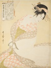 The White Coat, from the series "New Patterns of Brocade Woven in Utamaro Style...", c. 1796/98. Creator: Kitagawa Utamaro.