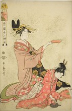 Hour of the Boar (I no koku), from the series "Twelve Hours in Yoshiwara (Seiro...", Japan, c. 1794. Creator: Kitagawa Utamaro.