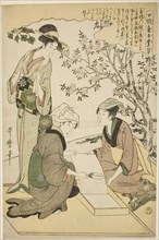 No. 1 (ichi), from the series "Women Engaged in the Sericulture Industry (Joshoku..., c1798/1800. Creator: Kitagawa Utamaro.
