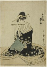 The Courtesan Seyama of the Matsubaya, from an untitled series of courtesans of the..., c. 1797. Creator: Kitagawa Utamaro.
