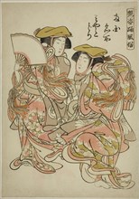 The Oystercatcher Dance (Miyakodori), from the series "Beautiful Dance Customs...c. 1778. Creator: Kitao Shigemasa.