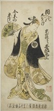 The Actor Kirinami Onoe as Osasa in the play "Hachijin Taiheiki," performed at the..., 1727, 1727. Creator: Okumura Masanobu.