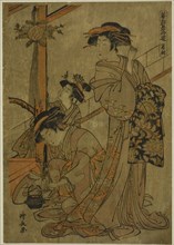 Morning of Iris, from the series "Five Festivals in the Pleasure Quarters (Hanakuruwa...", c. 1779. Creator: Torii Kiyonaga.