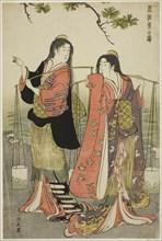 The Brine Maidens of Suma, from the series "A Brocade of Eastern Manners...", c. 1783/84. Creator: Torii Kiyonaga.