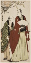The Actor Ichikawa Danjuro V and his attendant, from an untitled series of prints showing..., c1783. Creator: Torii Kiyonaga.