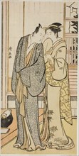 The Actor Ichikawa Yaozo III with a geisha, from an untitled series of prints showing...c1783/84. Creator: Torii Kiyonaga.