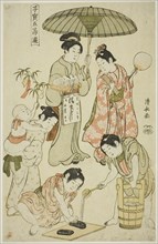 The Tanabata Festival, from the from the series "Precious Children's Games of the Five...", c. 1801. Creator: Torii Kiyonaga.