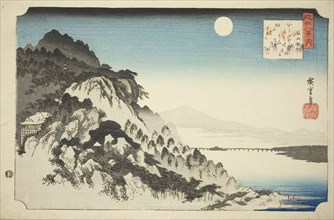 Autumn Moon at Ishiyama (Ishiyama shugetsu), from the series "Eight Views of Omi...", c. 1834. Creator: Ando Hiroshige.