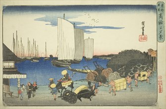 Evening View of Takanawa (Takanawa no yukei), from the series "Famous Places...)", c. 1832/38. Creator: Ando Hiroshige.
