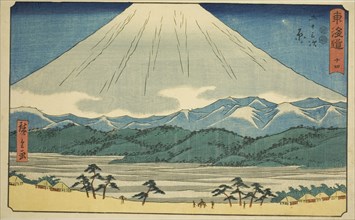 Hara-No. 14, from the series "Fifty-three Stations of the Tokaido (Tokaido gojusan..., c. 1847/52. Creator: Ando Hiroshige.