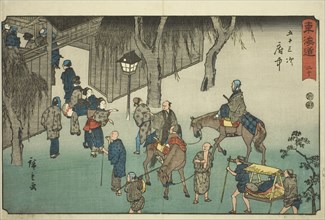 Fuchu-No. 20, from the series "Fifty-three Stations of the Tokaido (Tokaido gojusan..., c. 1847/52. Creator: Ando Hiroshige.