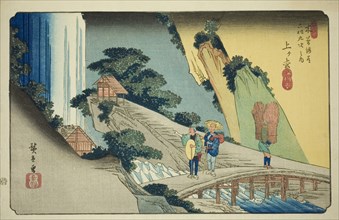 No. 39: Agematsu, from the series "Sixty-nine Stations of the Kisokaido (Kisokaido...c. 1835/38. Creator: Ando Hiroshige.