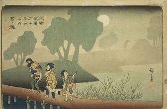 No. 37: Miyanokoshi, from the series "Sixty-nine Stations of the Kisokaido (Kisokaido...,  c1835/38. Creator: Ando Hiroshige.