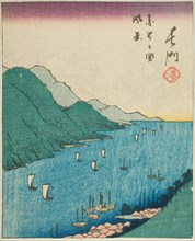 Nagato, section of sheet no. 15 from the series "Cutout Pictures of the Provinces...", 1852. Creator: Ando Hiroshige.