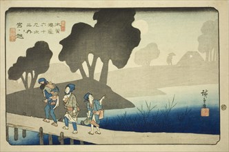 No. 37: Miyanokoshi, from the series "Sixty-nine Stations of the Kisokaido (Kisokaido..., c.1835/38. Creator: Ando Hiroshige.