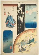 Ejiri, Fuchu, Mariko, Okabe, and Fujieda, no. 5 from the series "Cutout Pictures of..., c. 1848/52. Creator: Ando Hiroshige.
