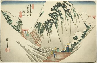 No. 29: Wada, from the series "Sixty-nine Stations of the Kisokaido (Kisokaido...", c. 1835/38. Creator: Ando Hiroshige.