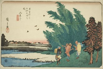 No. 56: Mieji, from the series "Sixty-nine Stations of the Kisokaido (Kisokaido...c. 1835/38. Creator: Ando Hiroshige.