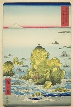 Futami Bay in Ise Province (Ise Futamigaura), from the series "Thirty-six Views of Mount..., 1858. Creator: Ando Hiroshige.