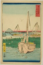 Off Tsukuda Island in the Eastern Capital (Toto Tsukuda oki), from the series "Thirty-six..., 1858. Creator: Ando Hiroshige.
