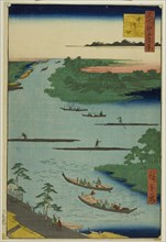 Mouth of the Nakawaga River (Nakagawaguchi), from the series “One Hundred Famous..., 1857. Creator: Ando Hiroshige.
