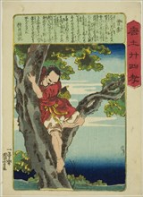 Zeng Shen (So Shin), from the series "Twenty-four Paragons of Filial Piety in China...", c. 1848/50. Creator: Utagawa Kuniyoshi.