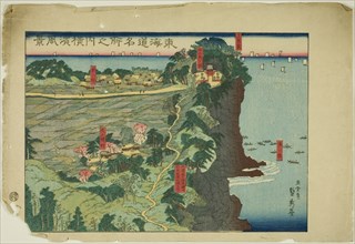 View of Yokohama (Yokohama fukei), from the series "Famous Places along the...", 1860. Creator: Sadahide Utagawa.