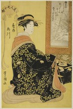 The Courtesan Takikawa of Ogiya, from the series Seven Beautiful Komachi (Bijin nana..., about 1794. Creator: Utagawa Toyokuni I.