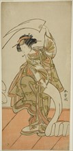 The Actor Segawa Kikunojo III as the Courtesan Kisegawa in a "Nuno Sarashi" Dance, in..., c. 1775. Creator: Shunsho.