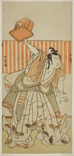 The Actor Ichikawa Monnosuke II as Ageha no Chokichi Disguised as Soga no Goro Tokimune..., c. 1778. Creator: Shunsho.