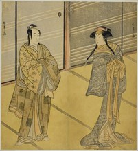 The Actors Segawa Kikunojo III as the Spirit of Joro-gumo (Harlot Spider) Disguised as..., c. 1781. Creator: Shunsho.