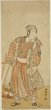 The Actor Bando Mitsugoro I as Taira no Tadamori Disguised as a Potted-Plant Seller in..., c. 1776. Creator: Shunsho.