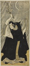 The Actor Nakamura Nakazo I as the thunder god, an incarnation of Kan Shojo, in the pla..., c. 1780. Creator: Shunsho.
