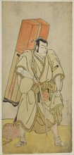 The Actor Ichikawa Danjuro V as Godai Saburo Masazumi Disguised as Rokuju-rokubu in the..., c. 1776. Creator: Shunsho.