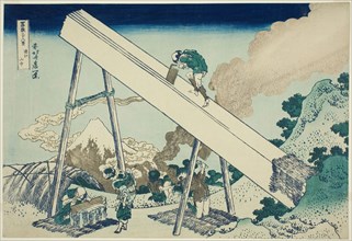 In the Mountains of Totomi Province (Totomi sanchu), from the series "Thirty-six..., c. 1830/33. Creator: Hokusai.